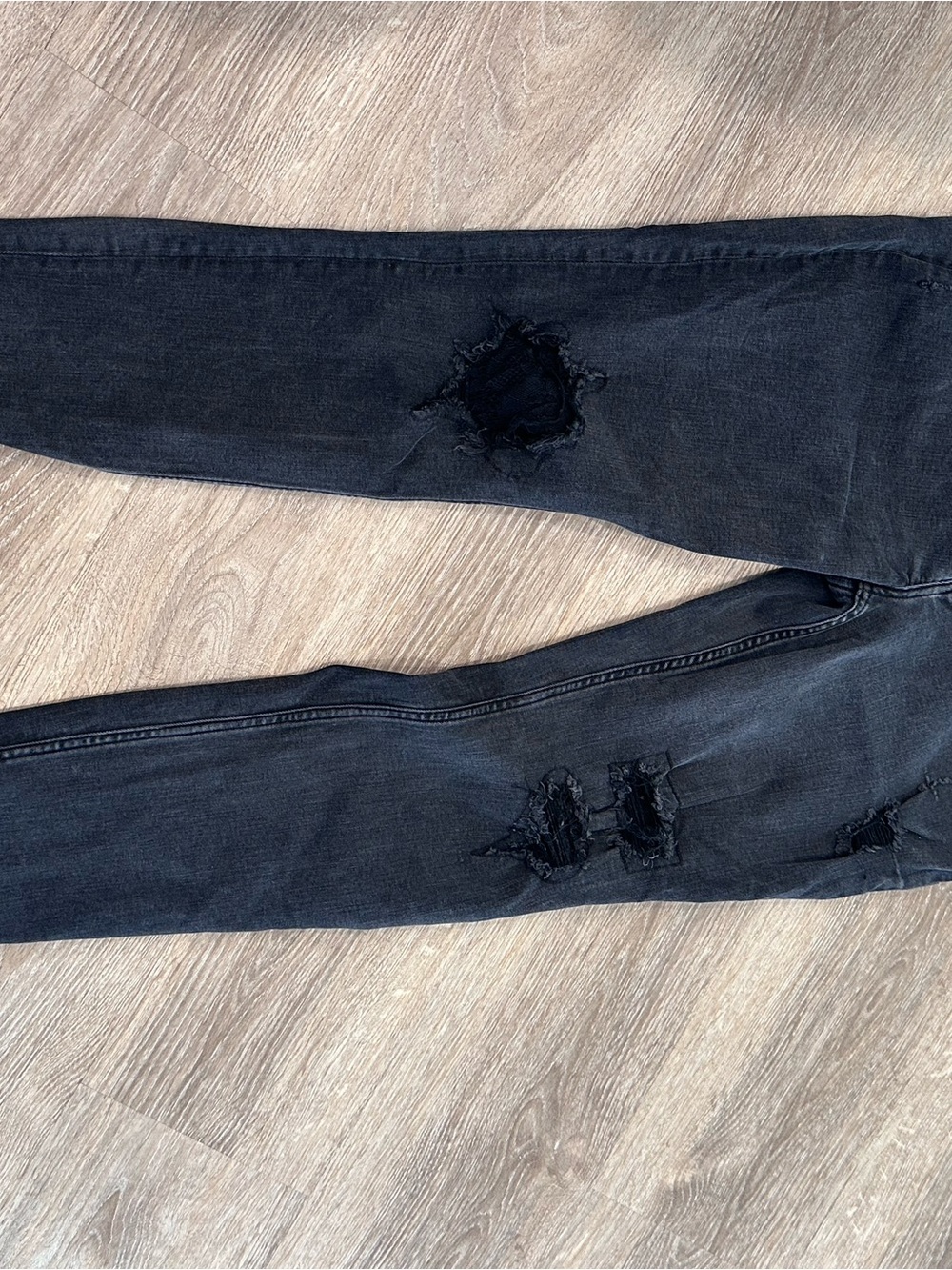 Silver Jeans Black Distressed Skinny Jeans